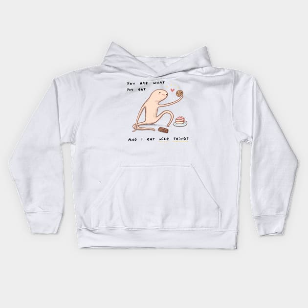 Honest Blob - Eat Nice Things Kids Hoodie by Sophie Corrigan